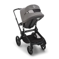 Poussette Bugaboo Fox 5 - Châssis Noir + Nacelle - Gris Chiné