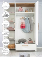 Chambre Roba Ava - Blanc / bois