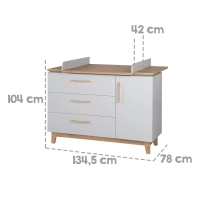 Chambre Roba Caro - Gris clair / Bois