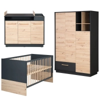 Chambre Roba Lenn - Anthracite / Bois