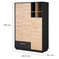 Chambre Roba Lenn - Anthracite / Bois