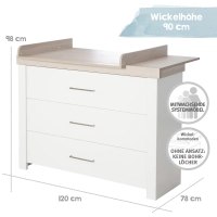 Chambre Roba Lucy - Blanc / Luna elm