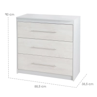Chambre Roba Maren 2 (Commode Small) - Gris Clair