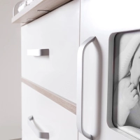 Chambre Roba Moritz (Commode Large) - Blanc / Luna elm