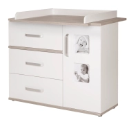 Chambre Roba Moritz (Commode Large) - Blanc / Luna elm