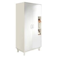 Chambre Roba Nordic Weiss (Armoire 2 Portes) - Blanc