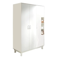 Chambre Roba Nordic Weiss (Armoire 3 Portes) - Blanc