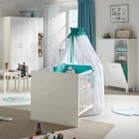 Chambre Roba Nordic Weiss (Armoire 3 Portes) - Blanc