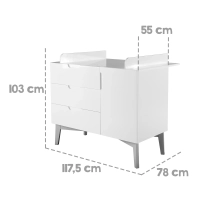 Chambre Roba Retro - Blanc brillant