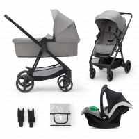 Poussette Trio NEWLY MINK PRO - Kinderkraft - gris