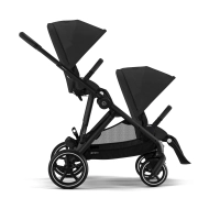 Poussette Double Cybex Gazelle S2 BLK - Moon Black + 2 Coques Autos Cloud G i-Size - Magic Black