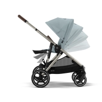 Poussette Double Cybex Gazelle S2 TPE - Stormy Blue + 2 Coques Auto Cloud G i-Size - Stormy Blue (Plus)
