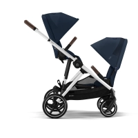 Poussette Double Cybex Gazelle S2 SLV - Ocean Blue + 2 Coques Auto Cloud G i-Size - Ocean Blue (Plus)