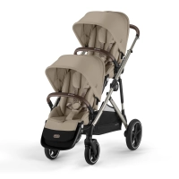Poussette Double Cybex Gazelle S2 (Poussette + Seconde Assise) TPE - Almond Beige