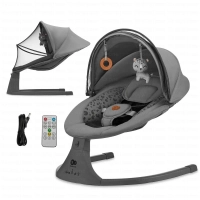 Balancelle/Transat électrique 2en1 LUMI 2 - Kinderkraft - gris foncé