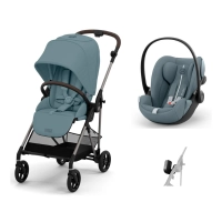 Poussette Cybex Melio 4 TPE- Stormy Blue + Coque Auto Cloud G i-Size - Stormy Blue (Plus)