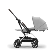 Poussette Cybex Eezy S Twist +2 BLK - Fog Grey + Nacelle Cybex Cot S - Fog Grey