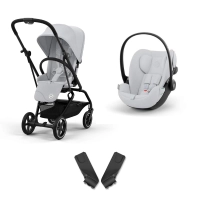 Poussette Cybex Eezy S Twist +2 BLK - Fog Grey + Coque Auto Cloud G i-Size - Fog Grey
