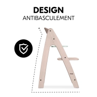 Chaise Haute Hauck Arketa - Beech Whitewashed Mint