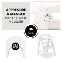 Chaise Haute Hauck Arketa - Beech Whitewashed Mint