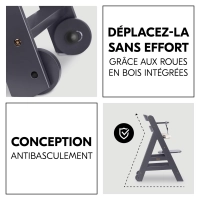 Chaise Haute Hauck Beta+ - Dark Grey