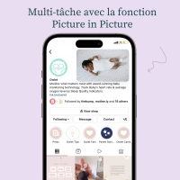 Babyphone Owlet Dream Sock - Dusty Rose + Cam 2 - Blanc