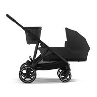 Poussette Double Cybex eGazelle S BLK + 2 Nacelles Gazelle Cot - Moon Black