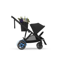 Poussette Double Cybex eGazelle S BLK + 2 Nacelles Gazelle Cot - Moon Black
