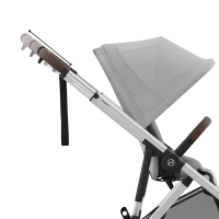 Poussette Double Cybex eGazelle S SLV + 2 Nacelles Gazelle Cot - Stone Grey