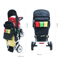 Poussette 3 Places Familidoo Lidoo H3E + Ergondrive - Full Grey
