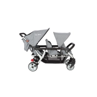 Poussette 3 Places Familidoo Lidoo H3E + Ergondrive - Full Grey