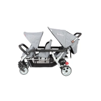 Poussette 3 Places Familidoo Lidoo H3E + Ergondrive - Full Grey