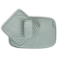 Set All in One Moji Chaise-Haute Yippy - Cloud + Assise Nouveau-Né - Mint + Accessoires