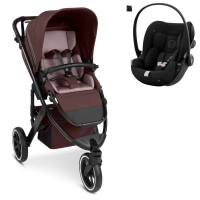Poussette ABC Design Salsa 5 Run - Umbra + Coque Auto Cybex Cloud G i-Size - Moon Black