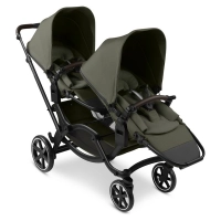 Poussette Double ABC Design Zoom 2 - Avocado + 2 Coques Auto Cybex Cloud G i-Size - Moon Black