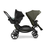 Poussette Double ABC Design Zoom 2 - Avocado + 2 Coques Auto Cybex Cloud G i-Size - Moon Black