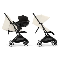 Poussette Cybex Orfeo 2 BLK - Canvas White + Cloud G i-Size - Magic Black + Adaptateurs