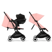 Poussette Cybex Orfeo 2 BLK - Candy Pink + Cloud G i-Size - Magic Black + Adaptateurs