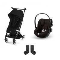 Poussette Cybex Libelle 3 BLK - Magic Black + Coque Auto Cloud G i-Size - Magic Black