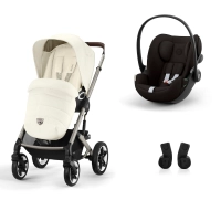 Poussette Cybex Talos S Lux 2 TPE - Seashell Beige + Coque Auto 40-87cm Cybex Cloud G i-Size - Magic Black