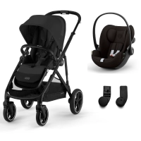 Poussette Cybex Gazelle S2 BLK - Moon Black + Coque Auto Cloud G i-Size - Magic Black
