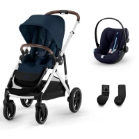 Poussette Cybex Gazelle S2 SLV - Ocean Blue + Coque Auto Cloud G i-Size - Ocean Blue (Plus)
