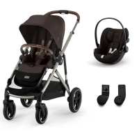 Poussette Cybex Gazelle S2 TPE- Chocolate Brown + Coque Auto Cloud G i-Size - Magic Black