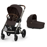 Poussette Cybex Gazelle S2 TPE- Chocolate Brown + Nacelle Gazelle Cot - Chocolate Brown