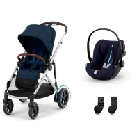 Poussette Cybex eGazelle S2 SLV - Ocean Blue + Coque Auto Cloud G i-Size - Ocean Blue (Plus)