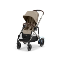 Poussette Cybex eGazelle S2 TPE - Almond Beige + Nacelle Gazelle Cot + Coque Auto Cloud G i-Size - Almond Beige (Plus)