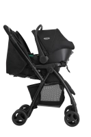 REVAYA DUO - Poussette + SnugLite + Protection pluie - Graco - MIDNIGHT