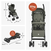 Poussette Fold N Care Olive - Olive