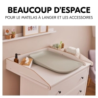module à langer pour commode  Baby Care Combine N Change White - White