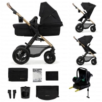 Poussette 4en1 MOOV 2 (roues AIR) - Kinderkraft - noir